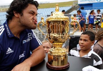 Webb Ellis Cup on Great Rugby Road Trip